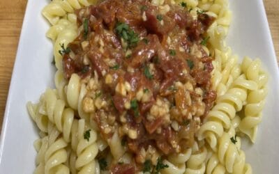Pasta With A Creamy Garlic And Sun-Dried Tomato Sauce