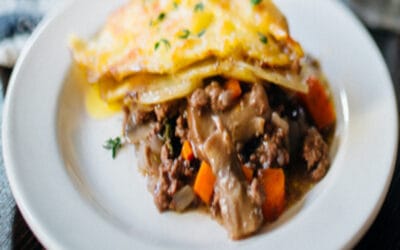 Cottage Pie With Scalloped Potato Topping