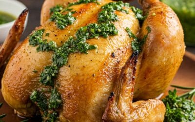 Creamy Chimichurri Roast Chicken