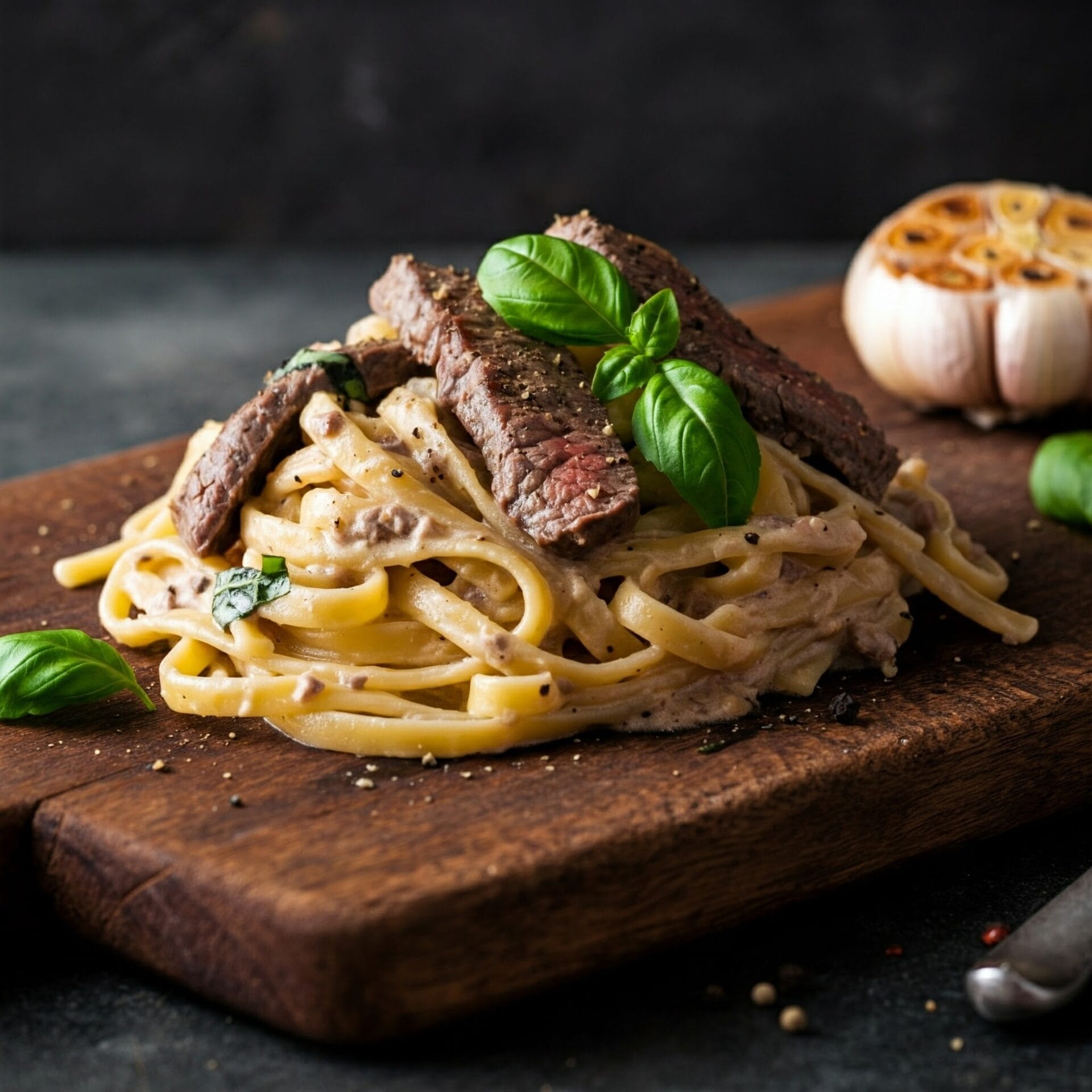 Creamy Steak Fettuccine